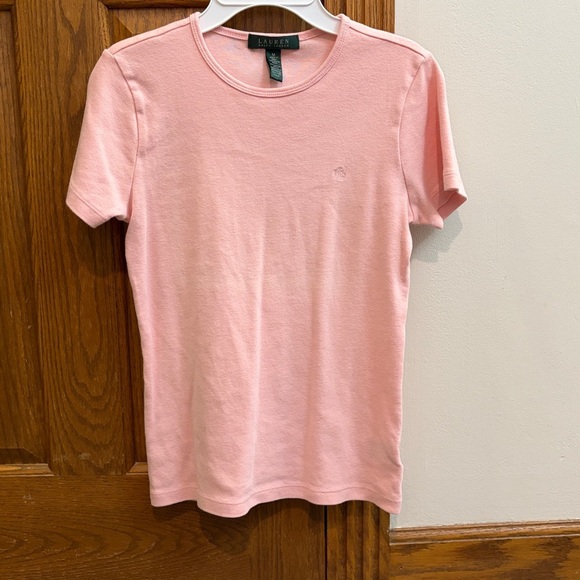 Lauren Ralph Lauren Tops - Lauren Ralph Lauren Short Sleeve Pink Crewneck Tee normcore preppy minimalist